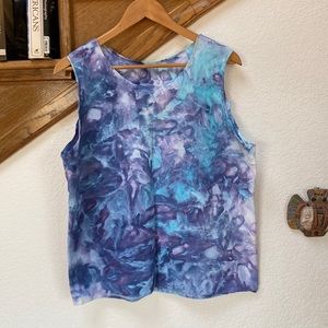 Groovy ice dyed tank tee